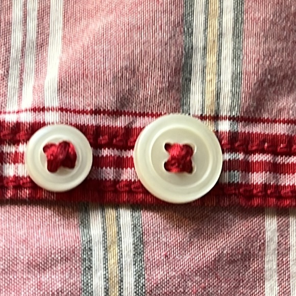Abercrombie Short Sleeve Button Down Shirt, Red Plaid | L Boys - Picture 11 of 11